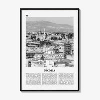 Nicosia Print Black and White, Nicosia Wall Art, Nicosia Poster, Nicosia Photo, Nicosia Wall Décor, Cyprus, Κυπριακή, Kıbrıs, Cumhuriyeti