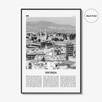 Nicosia Print Black and White, Nicosia Wall Art, Nicosia Poster, Nicosia Photo, Nicosia Wall Décor, Cyprus, Κυπριακή, Kıbrıs, Cumhuriyeti