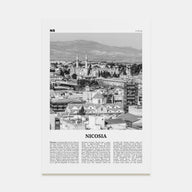 Nicosia Travel B&W Poster