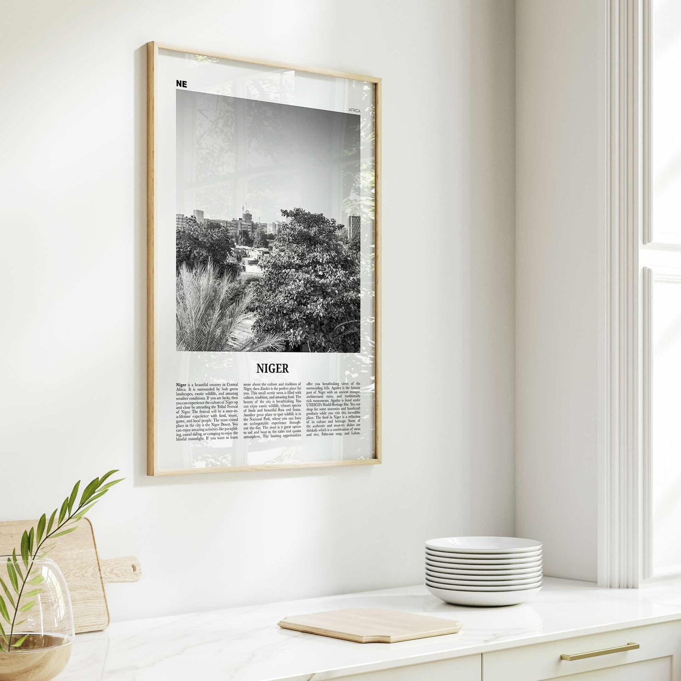Niger Print Black and White, Niger Wall Art, Niger Poster, Niger Photo, Niger Wall Decor, Country Art Print, Africa