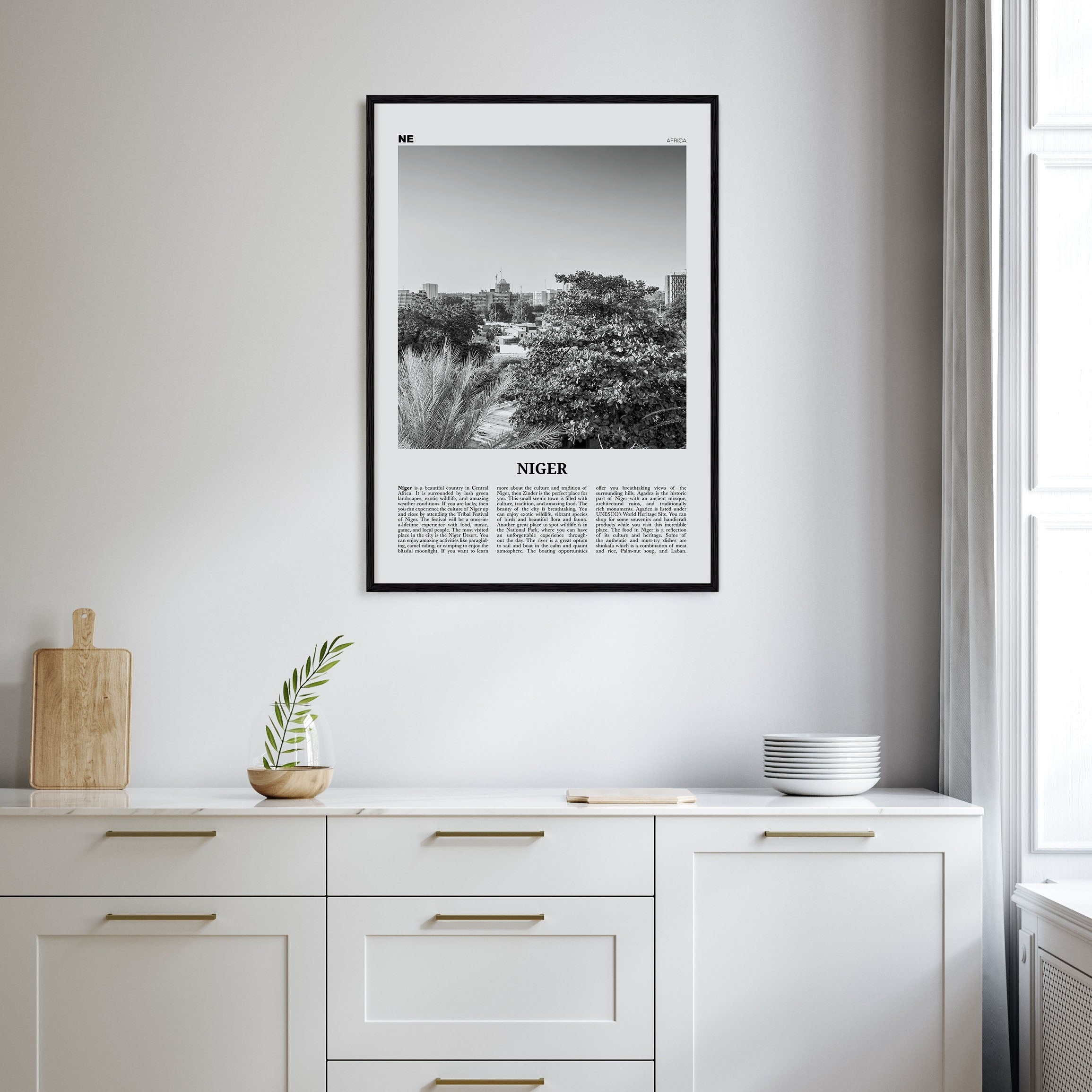 Niger Travel B&W Poster