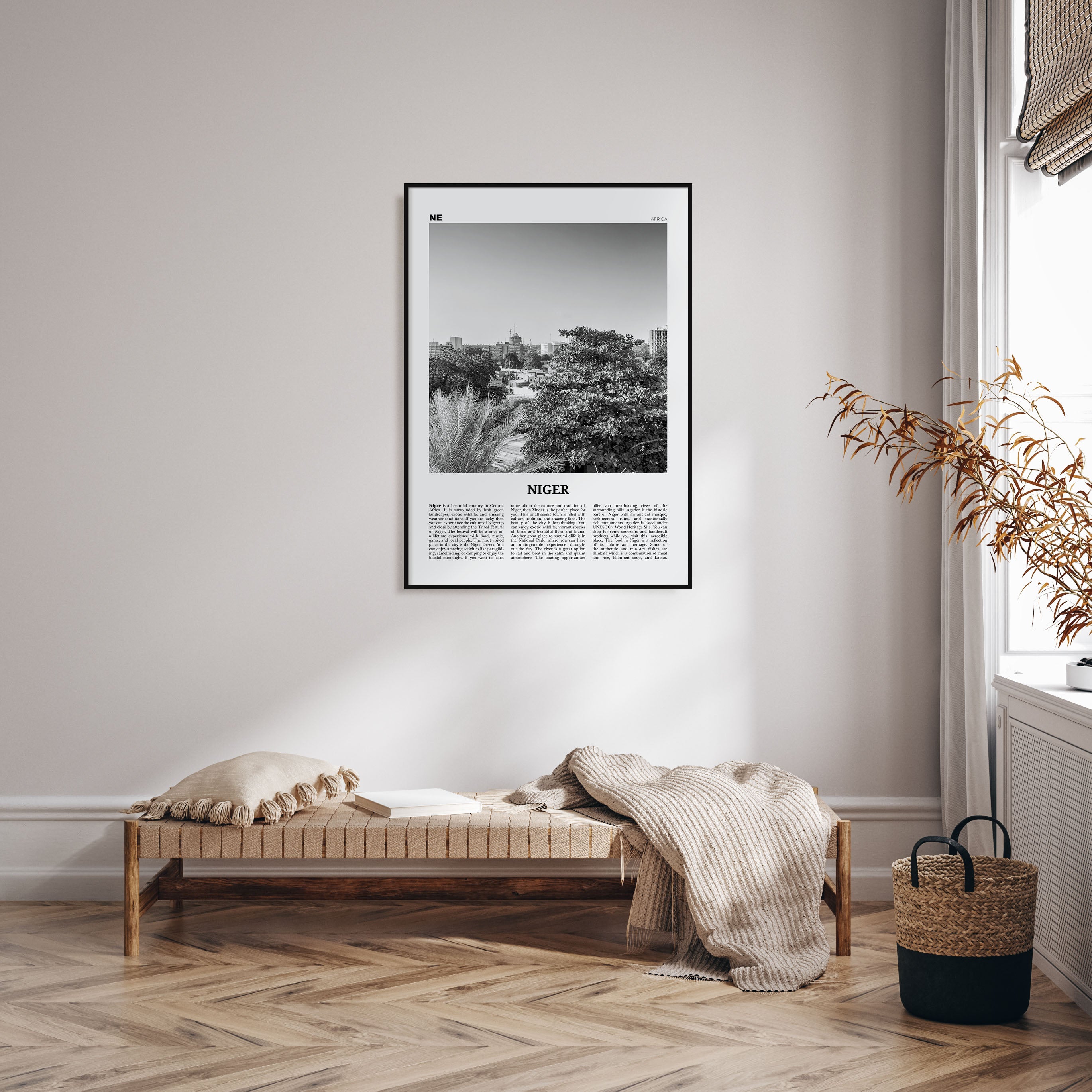 Niger Travel B&W Poster