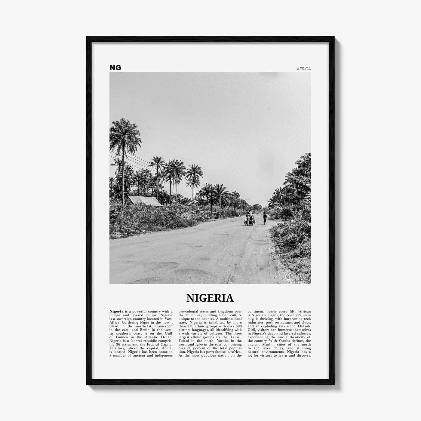 Nigeria Print Black and White No 1, Nigeria Wall Art, Nigeria Poster, Nigeria Photo, Nigeria Wall Decor, Nijeriya, Abuja, Lagos, Africa