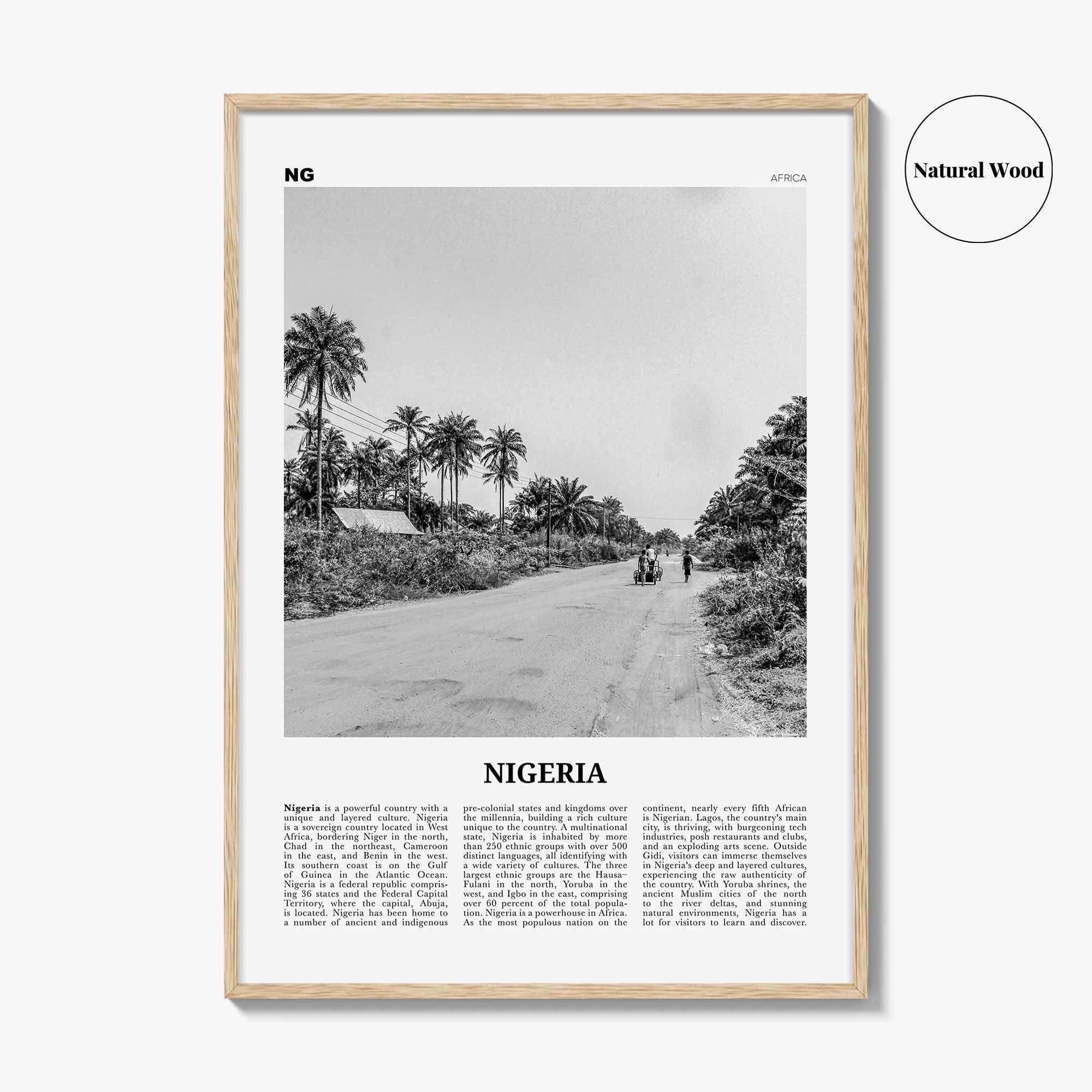 Nigeria Print Black and White No 1, Nigeria Wall Art, Nigeria Poster, Nigeria Photo, Nigeria Wall Decor, Nijeriya, Abuja, Lagos, Africa