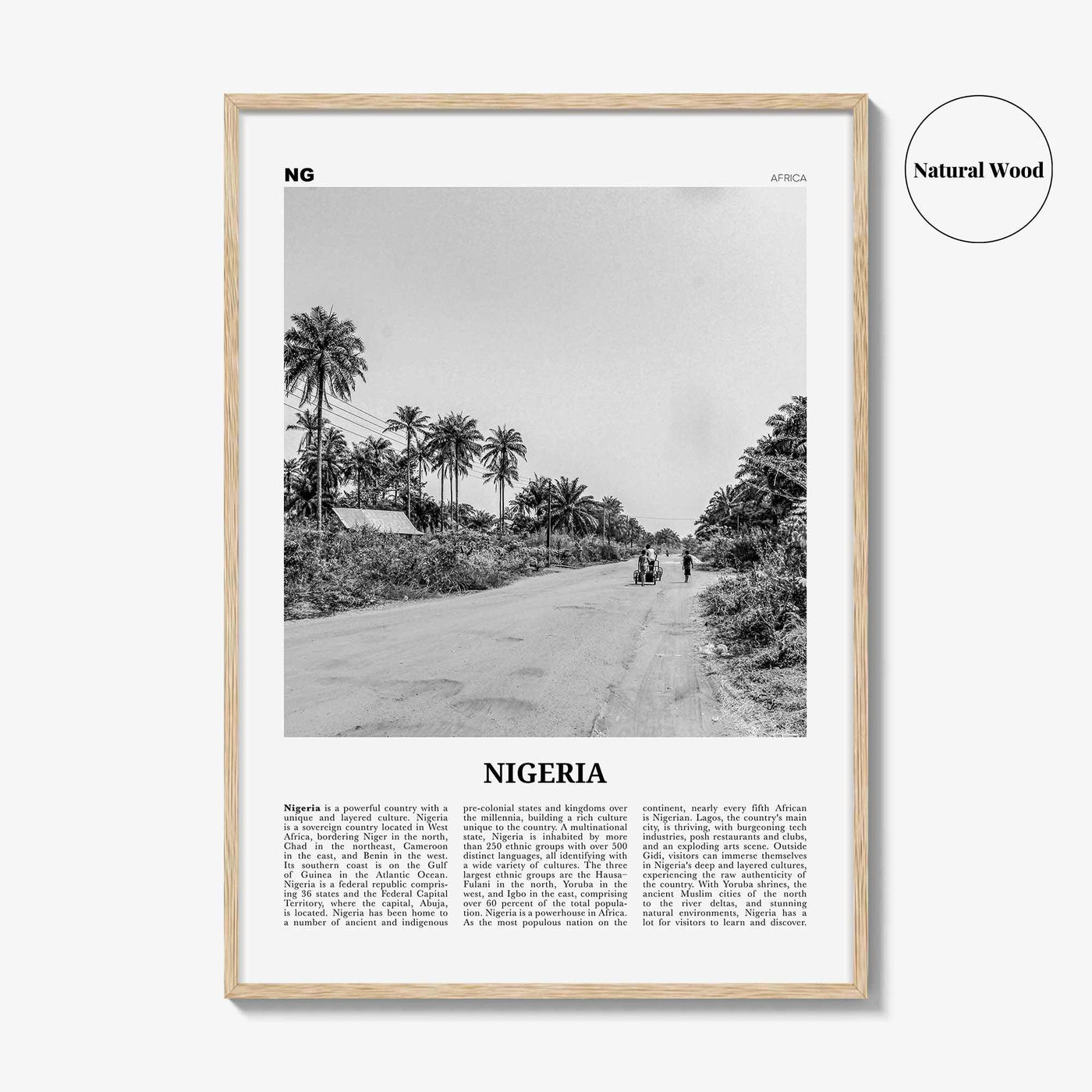 Nigeria Print Black and White No 1, Nigeria Wall Art, Nigeria Poster, Nigeria Photo, Nigeria Wall Decor, Nijeriya, Abuja, Lagos, Africa