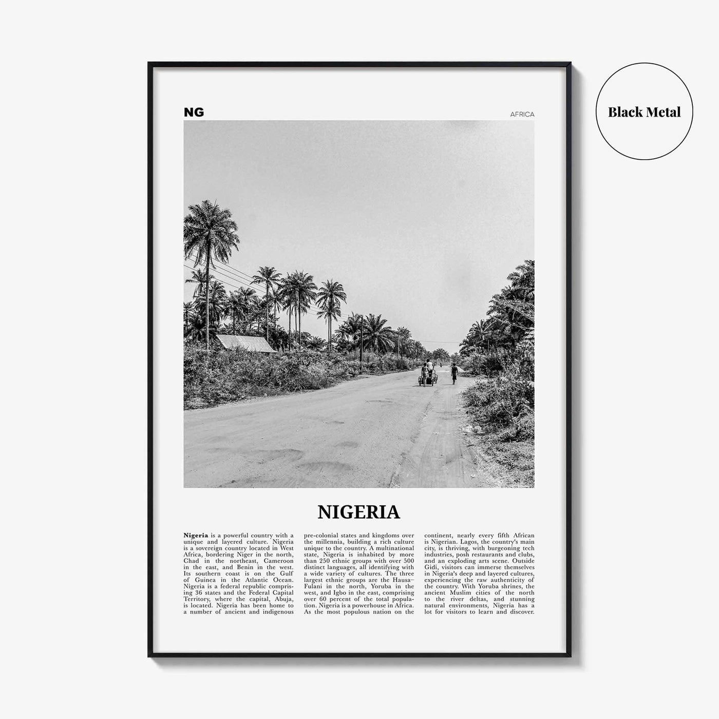 Nigeria Print Black and White No 1, Nigeria Wall Art, Nigeria Poster, Nigeria Photo, Nigeria Wall Decor, Nijeriya, Abuja, Lagos, Africa