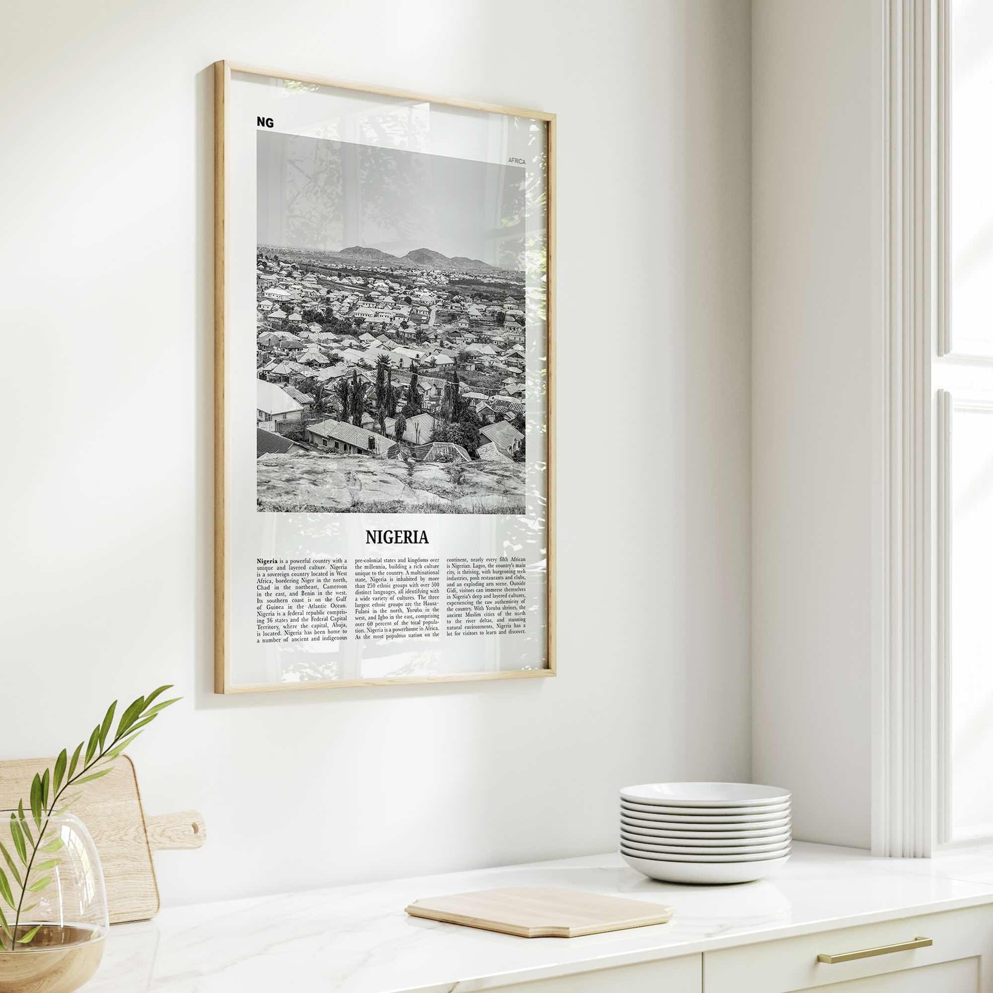 Nigeria Print Black and White No 2, Nigeria Wall Art, Nigeria Poster, Nigeria Photo, Nigeria Wall Decor, Nijeriya, Abuja, Lagos, Africa