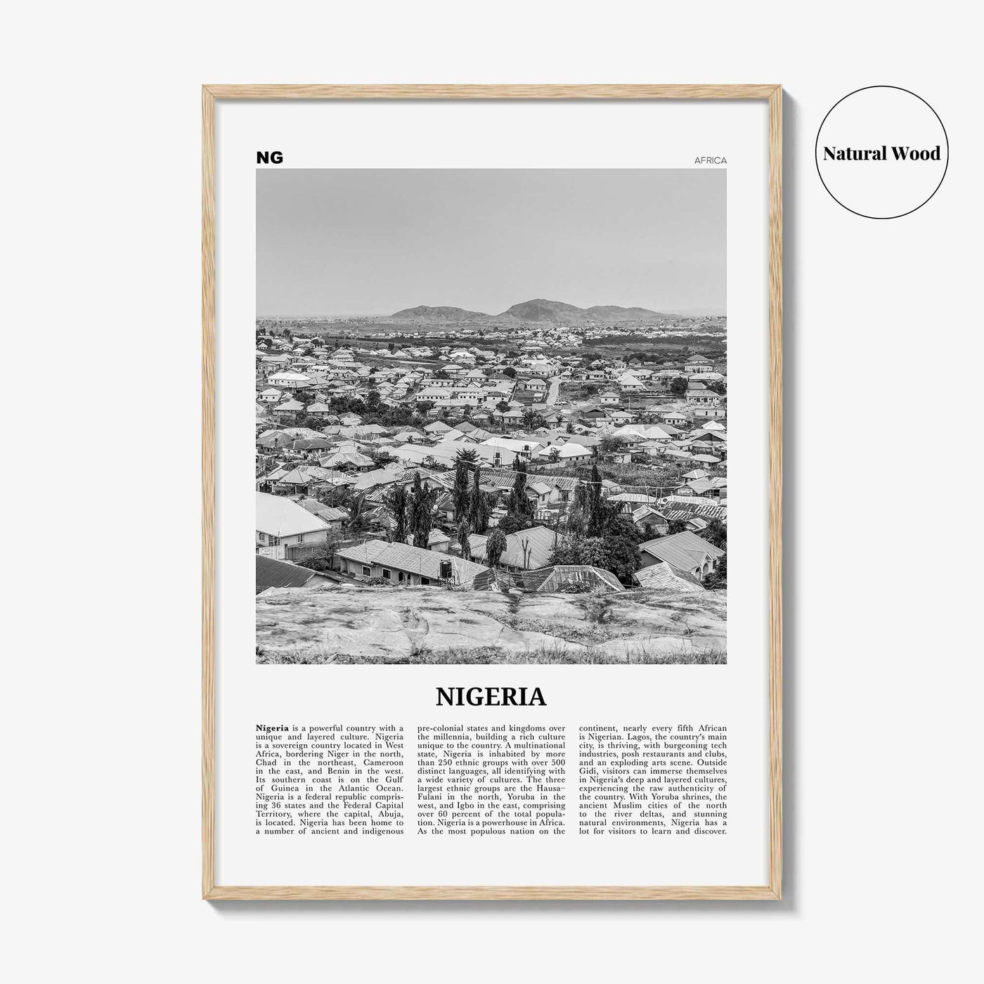 Nigeria Print Black and White No 2, Nigeria Wall Art, Nigeria Poster, Nigeria Photo, Nigeria Wall Decor, Nijeriya, Abuja, Lagos, Africa