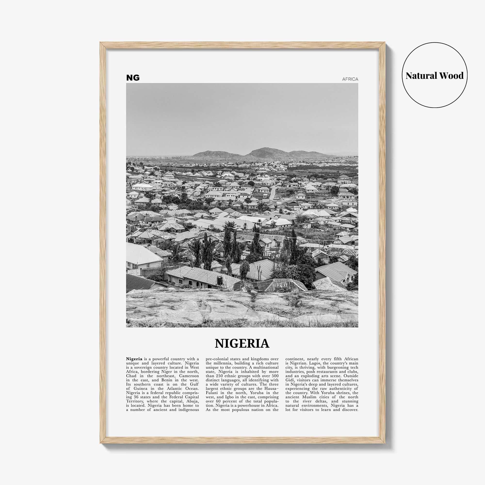 Nigeria Print Black and White No 2, Nigeria Wall Art, Nigeria Poster, Nigeria Photo, Nigeria Wall Decor, Nijeriya, Abuja, Lagos, Africa
