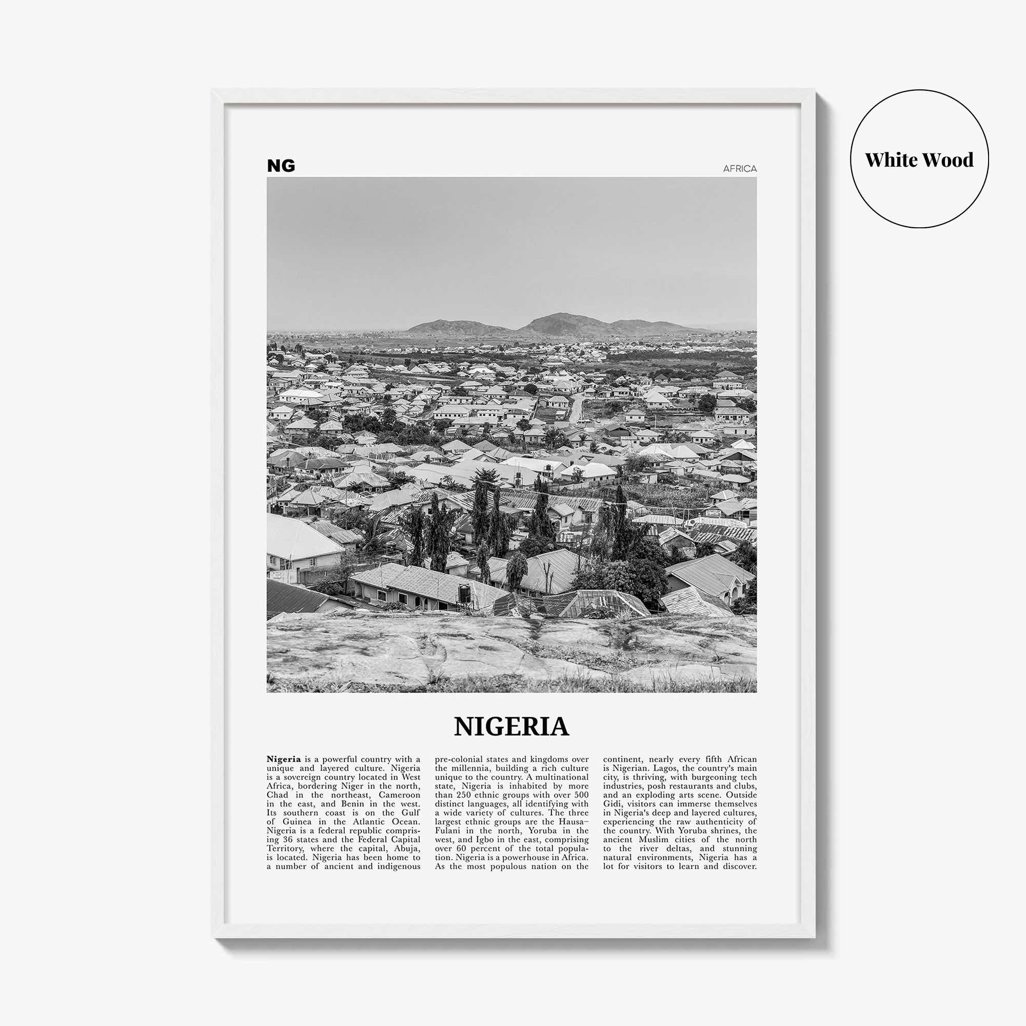 Nigeria Print Black and White No 2, Nigeria Wall Art, Nigeria Poster, Nigeria Photo, Nigeria Wall Decor, Nijeriya, Abuja, Lagos, Africa