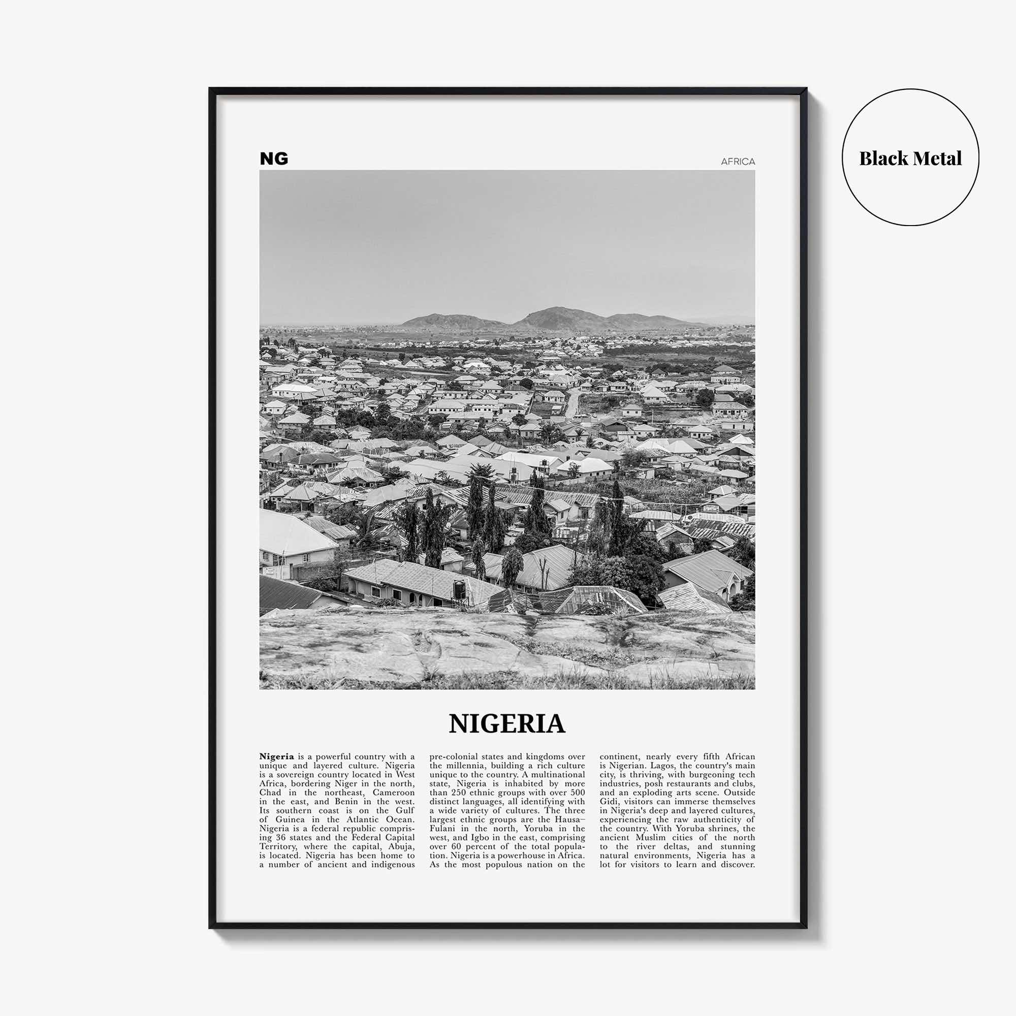 Nigeria Print Black and White No 2, Nigeria Wall Art, Nigeria Poster, Nigeria Photo, Nigeria Wall Decor, Nijeriya, Abuja, Lagos, Africa