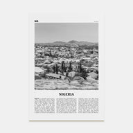 Nigeria Travel B&W No 2 Poster