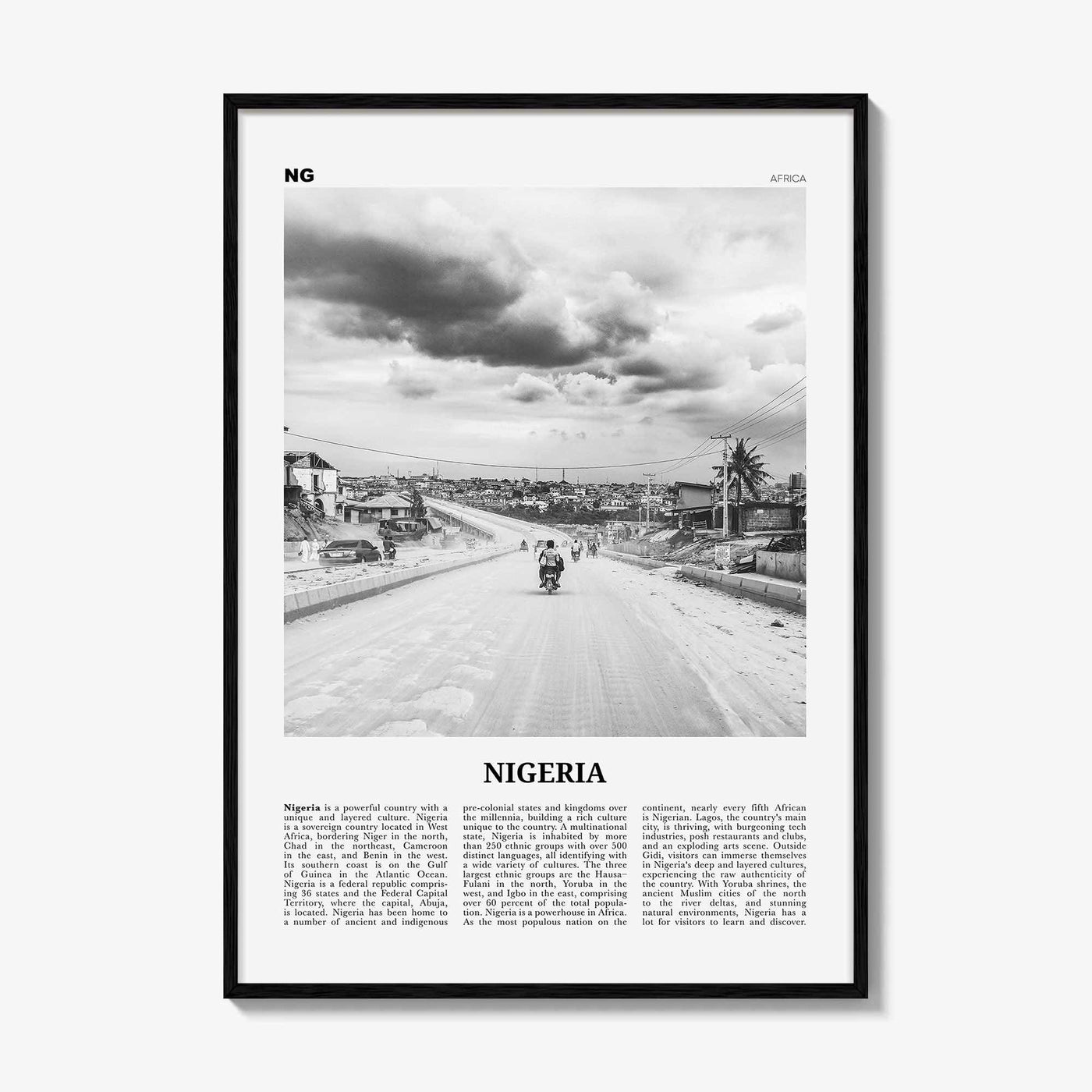 Nigeria Print Black and White No 3, Nigeria Wall Art, Nigeria Poster, Nigeria Photo, Nigeria Wall Decor, Nijeriya, Abuja, Lagos, Africa