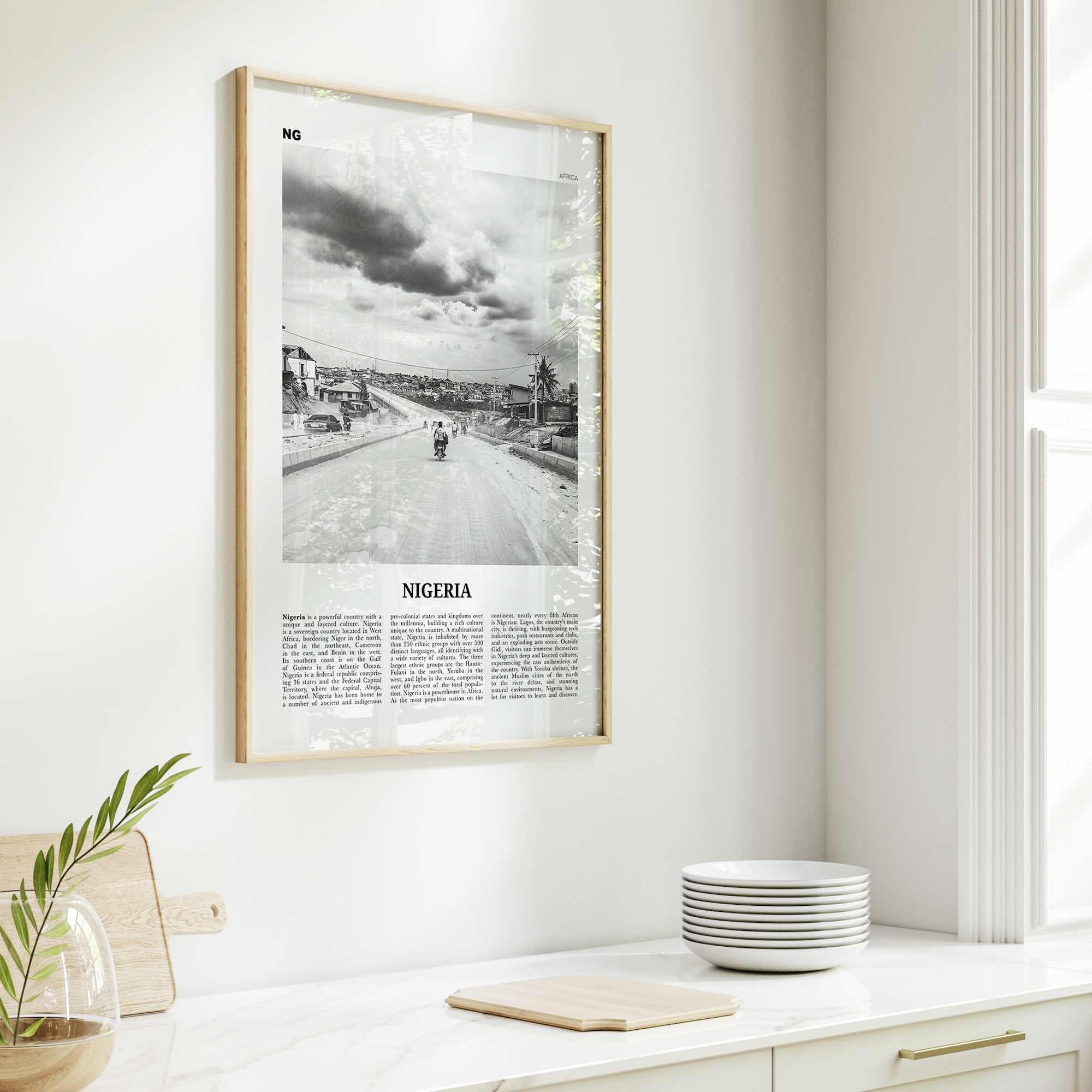 Nigeria Print Black and White No 3, Nigeria Wall Art, Nigeria Poster, Nigeria Photo, Nigeria Wall Decor, Nijeriya, Abuja, Lagos, Africa