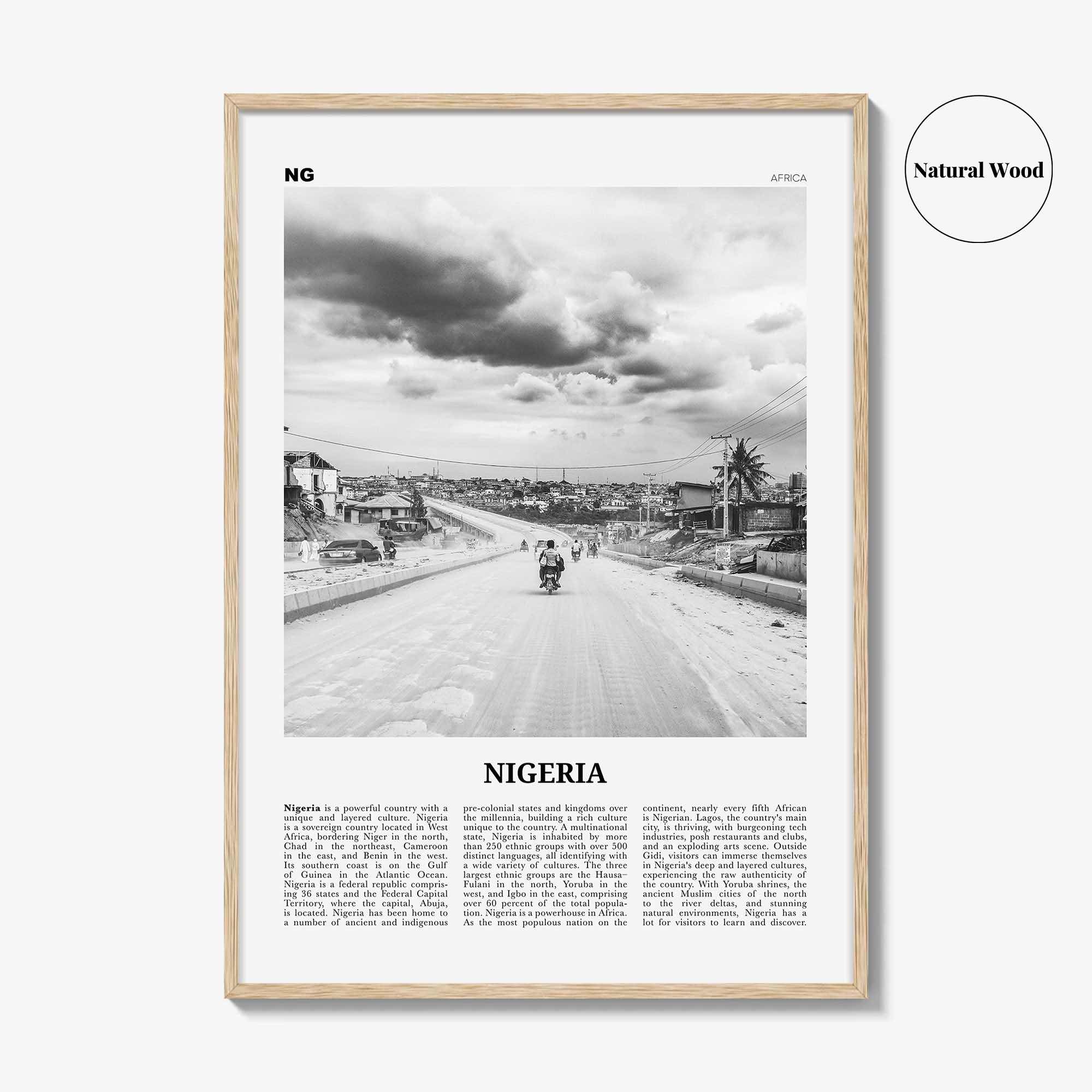 Nigeria Print Black and White No 3, Nigeria Wall Art, Nigeria Poster, Nigeria Photo, Nigeria Wall Decor, Nijeriya, Abuja, Lagos, Africa