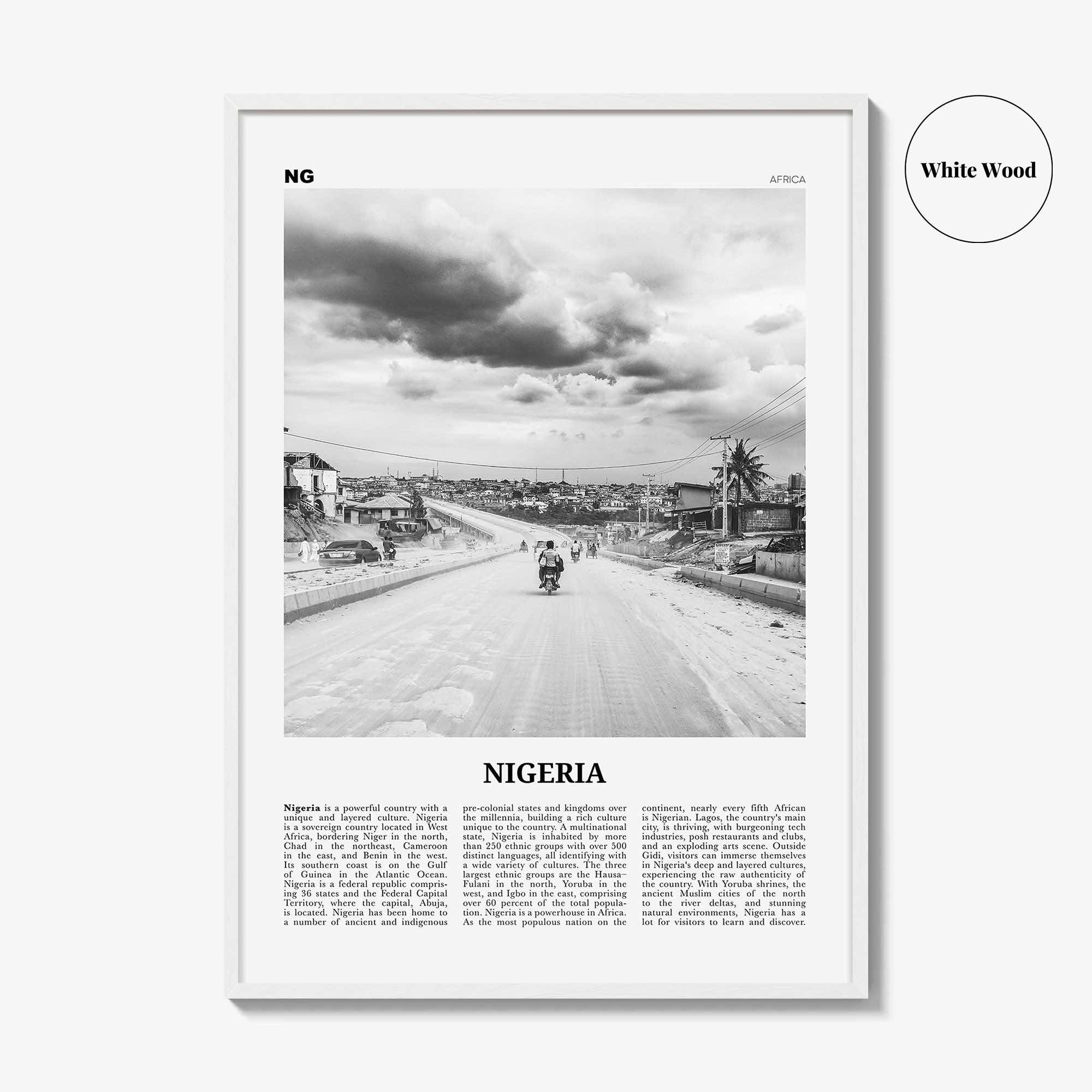 Nigeria Print Black and White No 3, Nigeria Wall Art, Nigeria Poster, Nigeria Photo, Nigeria Wall Decor, Nijeriya, Abuja, Lagos, Africa
