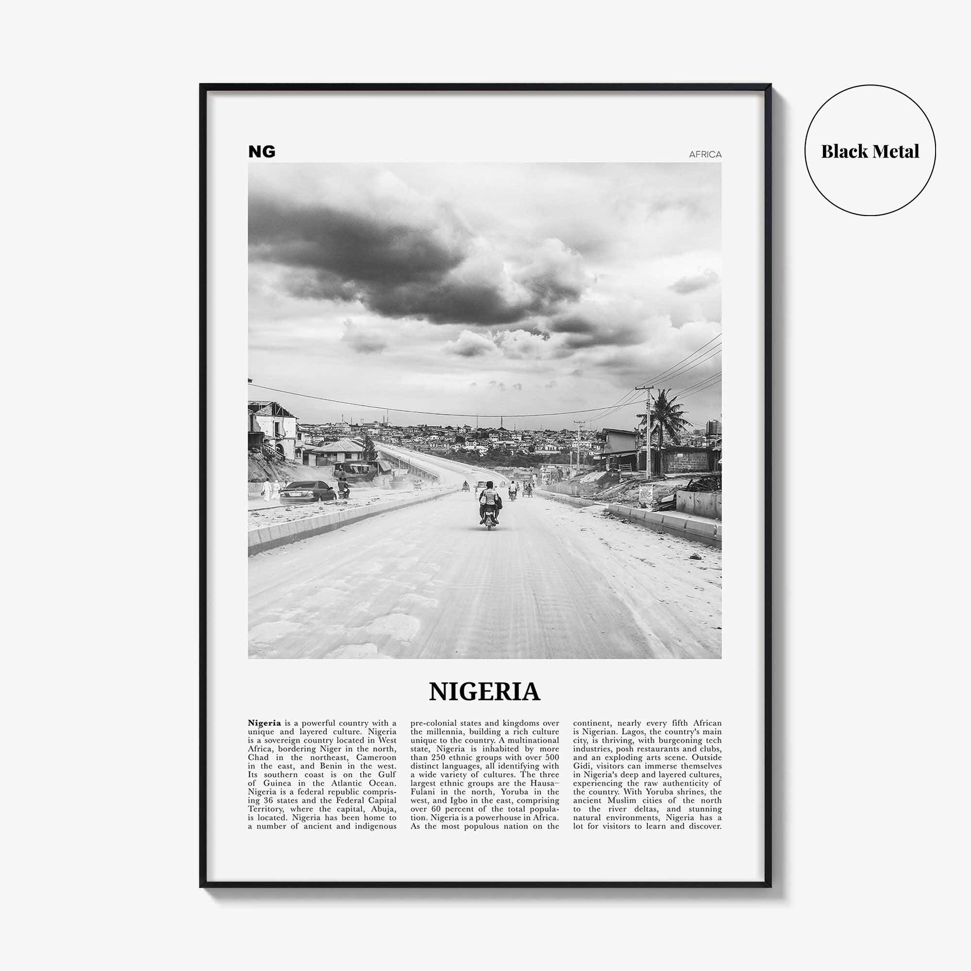 Nigeria Print Black and White No 3, Nigeria Wall Art, Nigeria Poster, Nigeria Photo, Nigeria Wall Decor, Nijeriya, Abuja, Lagos, Africa