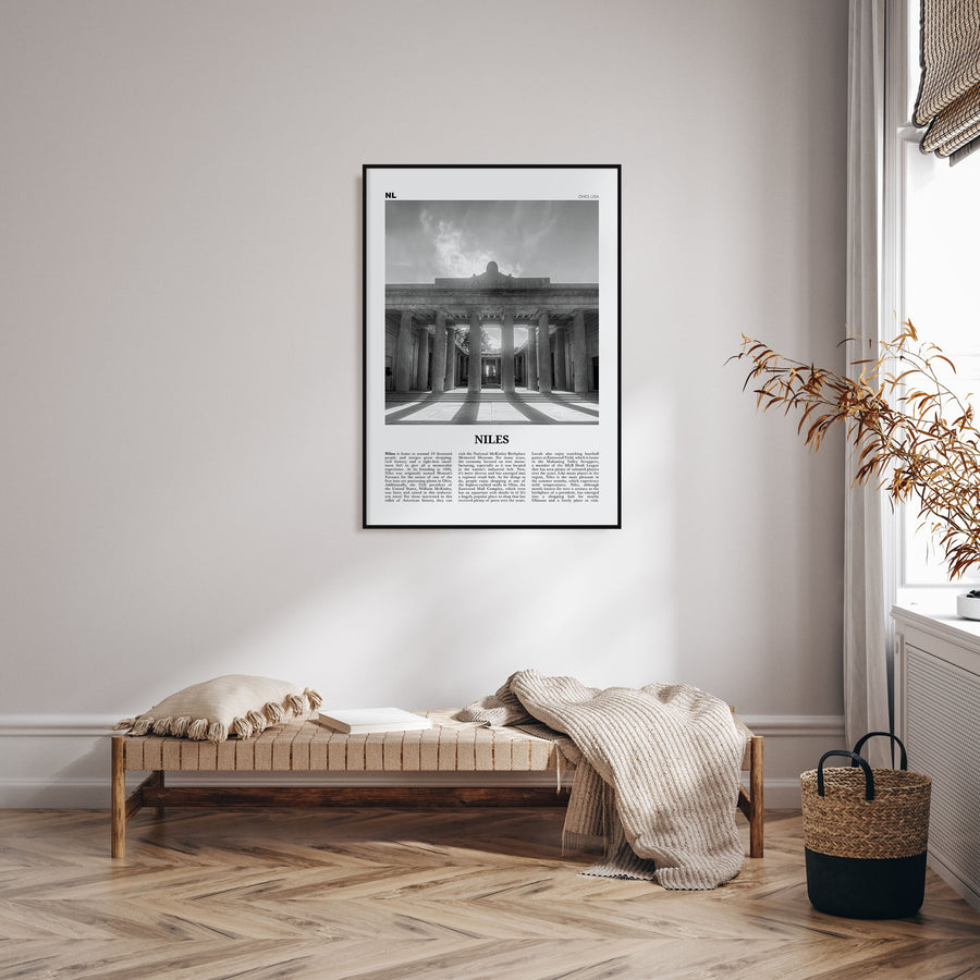 Niles Travel B&W Poster