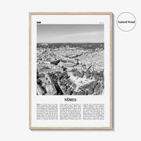 Nimes Print Black and White, Nîmes Wall Art, Nîmes Poster, Nîmes Photo, Nîmes Wall Décor, Nîmes Map, France