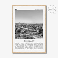 Noe Valley Print Black and White, Noe Valley Wall Art, Noe Valley Poster, Noe Valley Photo, Noe Valley Décor, Noe Valley Map, California
