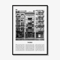 Noho Print Black and White, Noho Wall Art, Noho Poster, Noho Photo, Noho Wall Décor, Manhattan, New York, USA, United States