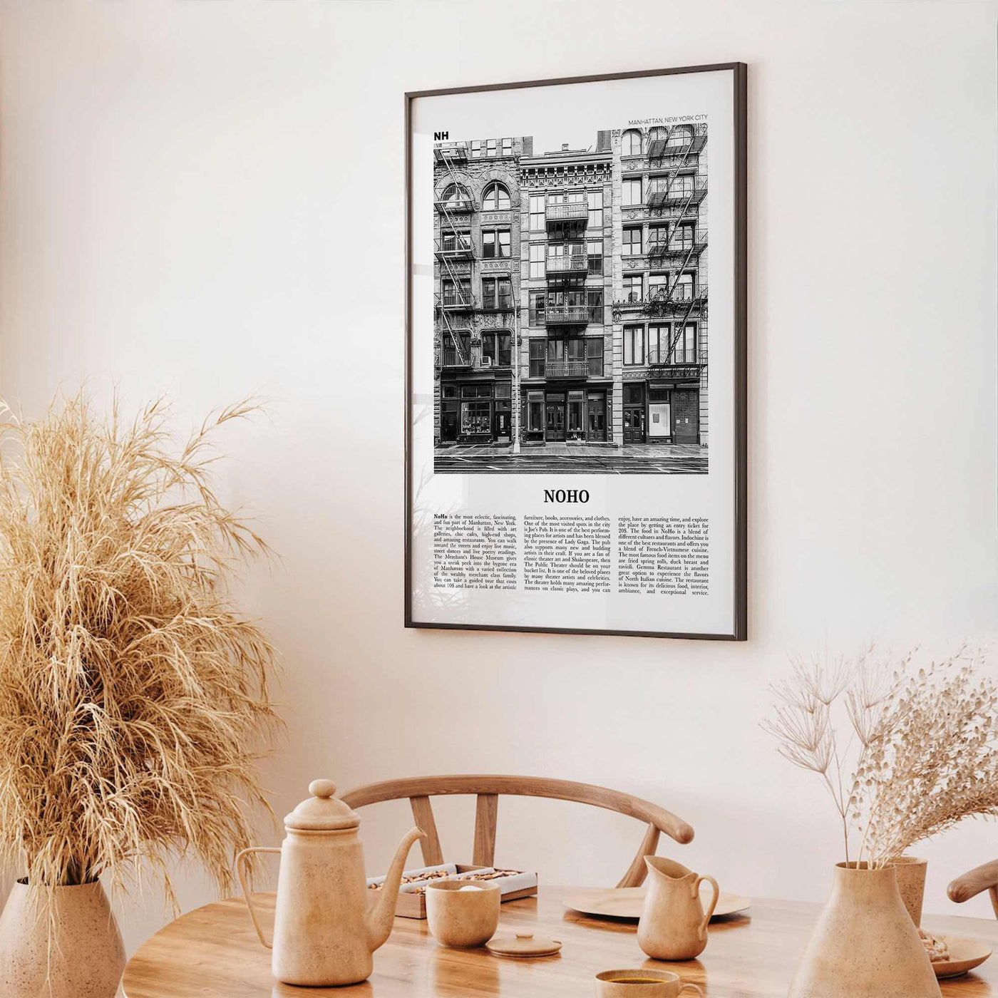 Noho Print Black and White, Noho Wall Art, Noho Poster, Noho Photo, Noho Wall Décor, Manhattan, New York, USA, United States