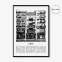 Noho Print Black and White, Noho Wall Art, Noho Poster, Noho Photo, Noho Wall Décor, Manhattan, New York, USA, United States