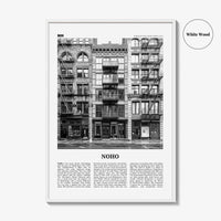 Noho Print Black and White, Noho Wall Art, Noho Poster, Noho Photo, Noho Wall Décor, Manhattan, New York, USA, United States