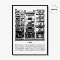 Noho Print Black and White, Noho Wall Art, Noho Poster, Noho Photo, Noho Wall Décor, Manhattan, New York, USA, United States