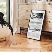 Noosa Heads Print Black and White No 1, Noosa Heads Wall Art, Noosa Heads Poster, Sunshine Coast Print, Queensland, Australia, Oceania