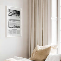 Noosa Heads Print Black and White No 1, Noosa Heads Wall Art, Noosa Heads Poster, Sunshine Coast Print, Queensland, Australia, Oceania