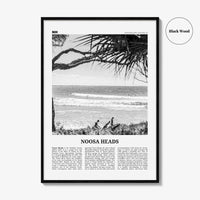 Noosa Heads Print Black and White No 1, Noosa Heads Wall Art, Noosa Heads Poster, Sunshine Coast Print, Queensland, Australia, Oceania