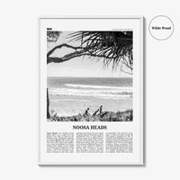 Noosa Heads Print Black and White No 1, Noosa Heads Wall Art, Noosa Heads Poster, Sunshine Coast Print, Queensland, Australia, Oceania
