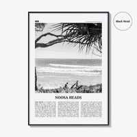 Noosa Heads Print Black and White No 1, Noosa Heads Wall Art, Noosa Heads Poster, Sunshine Coast Print, Queensland, Australia, Oceania