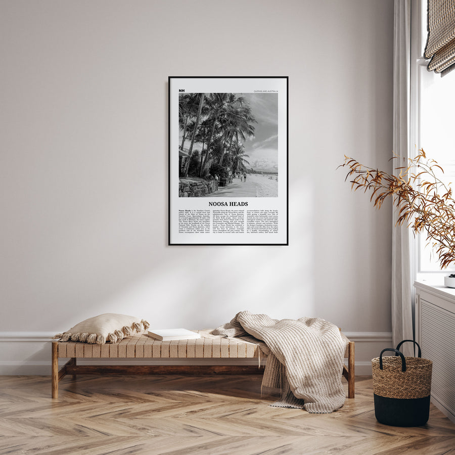 Noosa Heads Travel B&W No 2 Poster