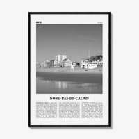 Nord Pas De Calais Print Black and White, Nord-Pas-de-Calais Wall Art, Nord-Pas-de-Calais Poster, Nord-Pas-de-Calais Photo, Wall Décor, Map