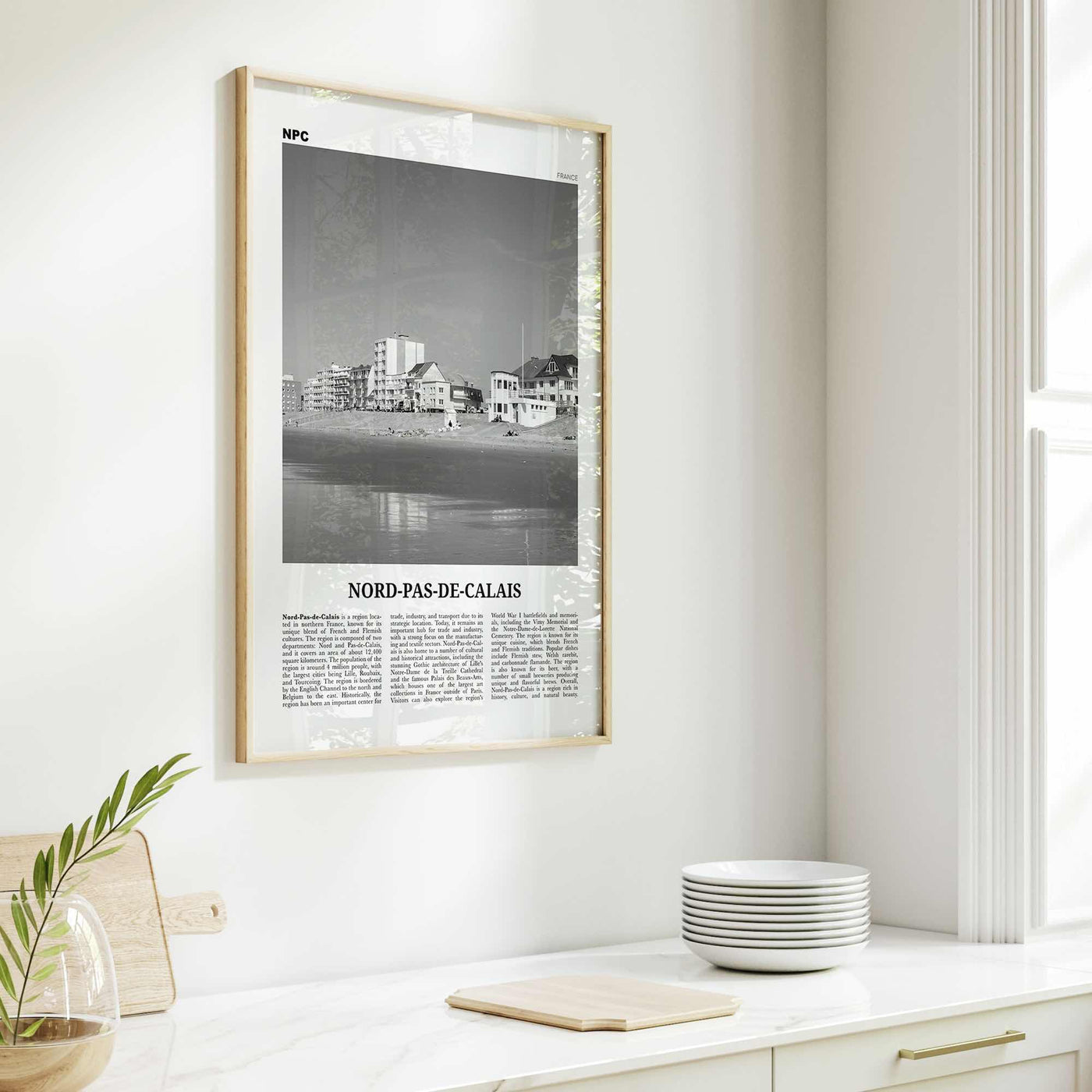 Nord Pas De Calais Print Black and White, Nord-Pas-de-Calais Wall Art, Nord-Pas-de-Calais Poster, Nord-Pas-de-Calais Photo, Wall Décor, Map