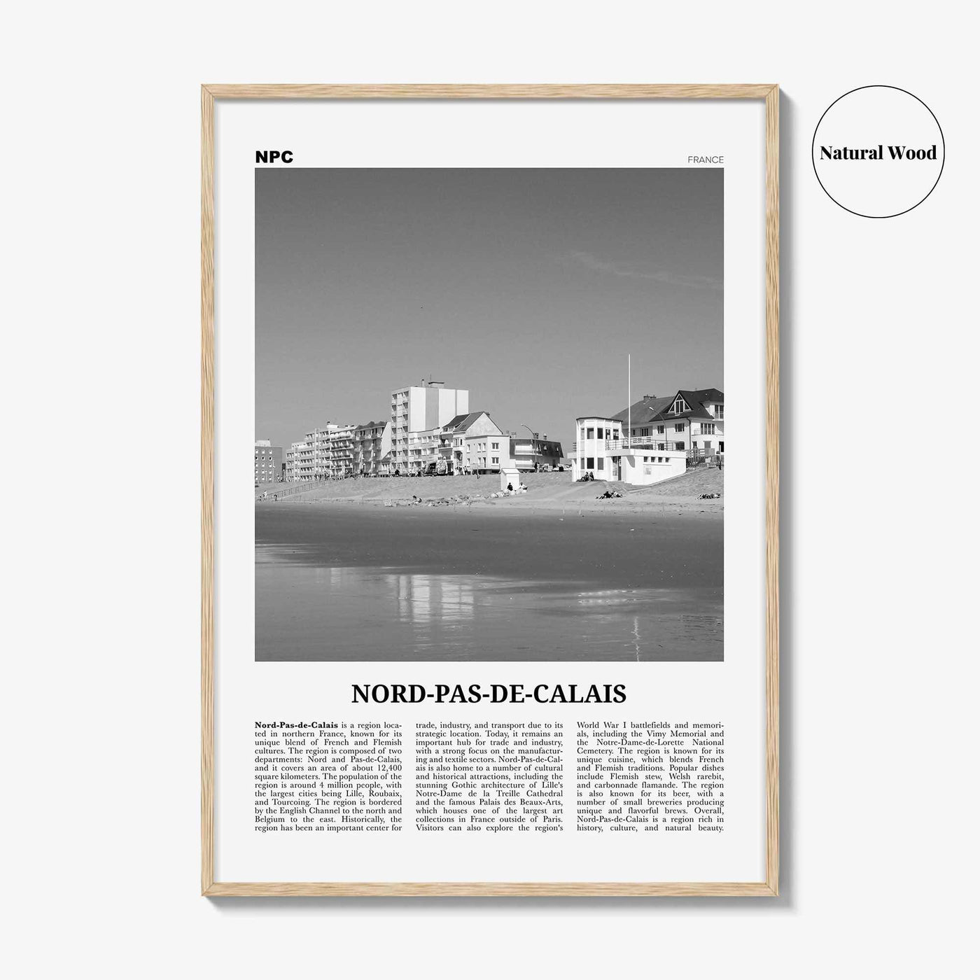 Nord Pas De Calais Print Black and White, Nord-Pas-de-Calais Wall Art, Nord-Pas-de-Calais Poster, Nord-Pas-de-Calais Photo, Wall Décor, Map