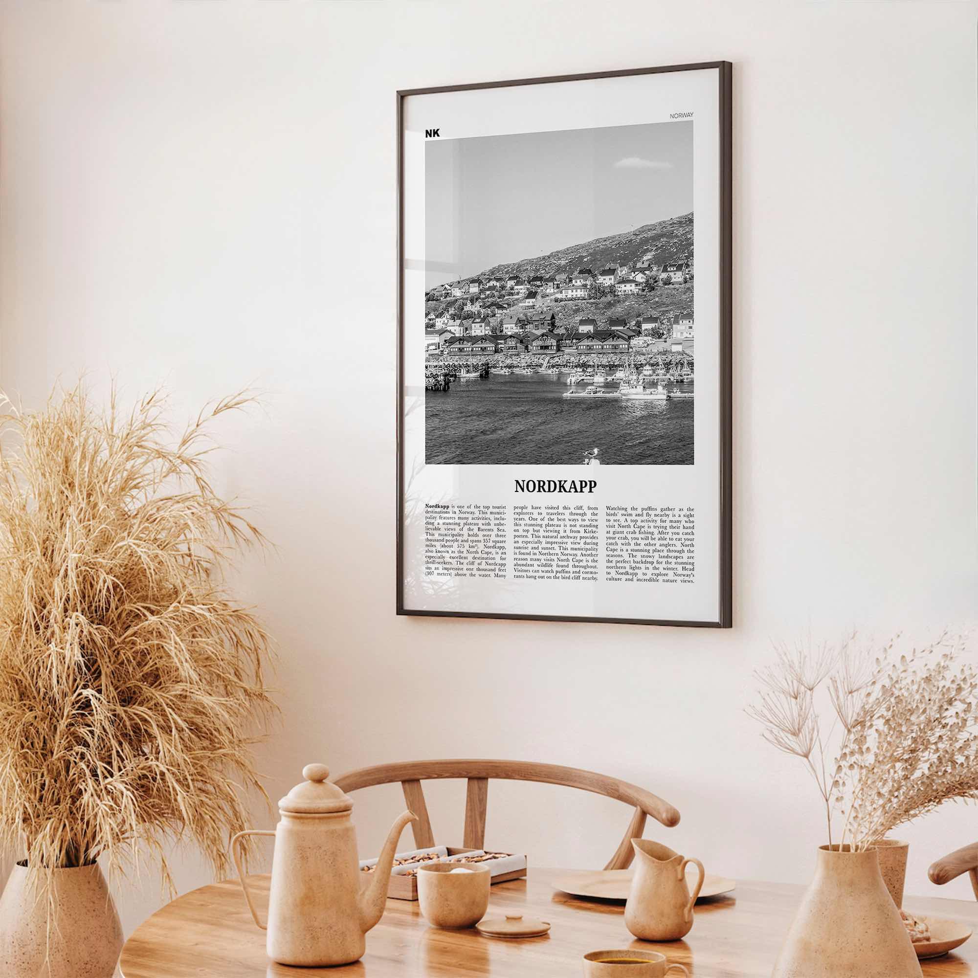 Nordkapp Print Black and White, Nordkapp  Wall Art, Nordkapp Poster,  Nordkapp Photo, Nordkapp Wall Décor, Nordkapp Map, Norway