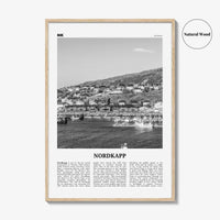 Nordkapp Print Black and White, Nordkapp  Wall Art, Nordkapp Poster,  Nordkapp Photo, Nordkapp Wall Décor, Nordkapp Map, Norway