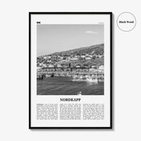 Nordkapp Print Black and White, Nordkapp  Wall Art, Nordkapp Poster,  Nordkapp Photo, Nordkapp Wall Décor, Nordkapp Map, Norway