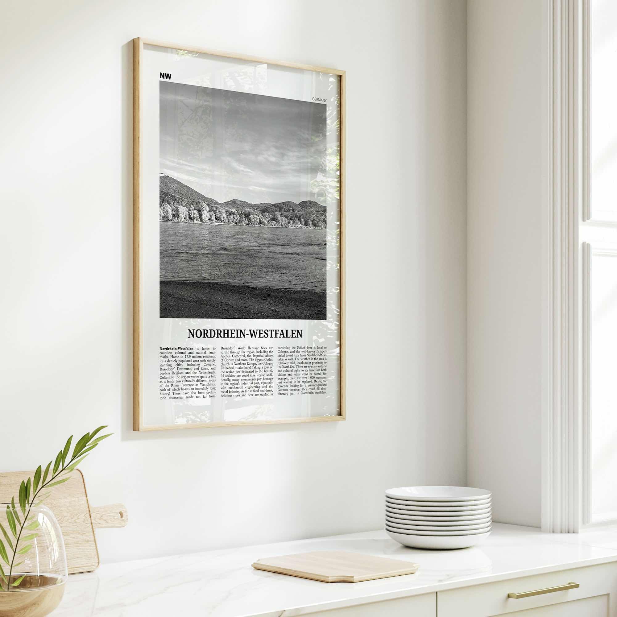 Nordrhein Westfalen Print Black and White, Nordrhein-Westfalen Wall Art, Nordrhein-Westfalen Poster, Nordrhein-Westfalen Photo, Germany