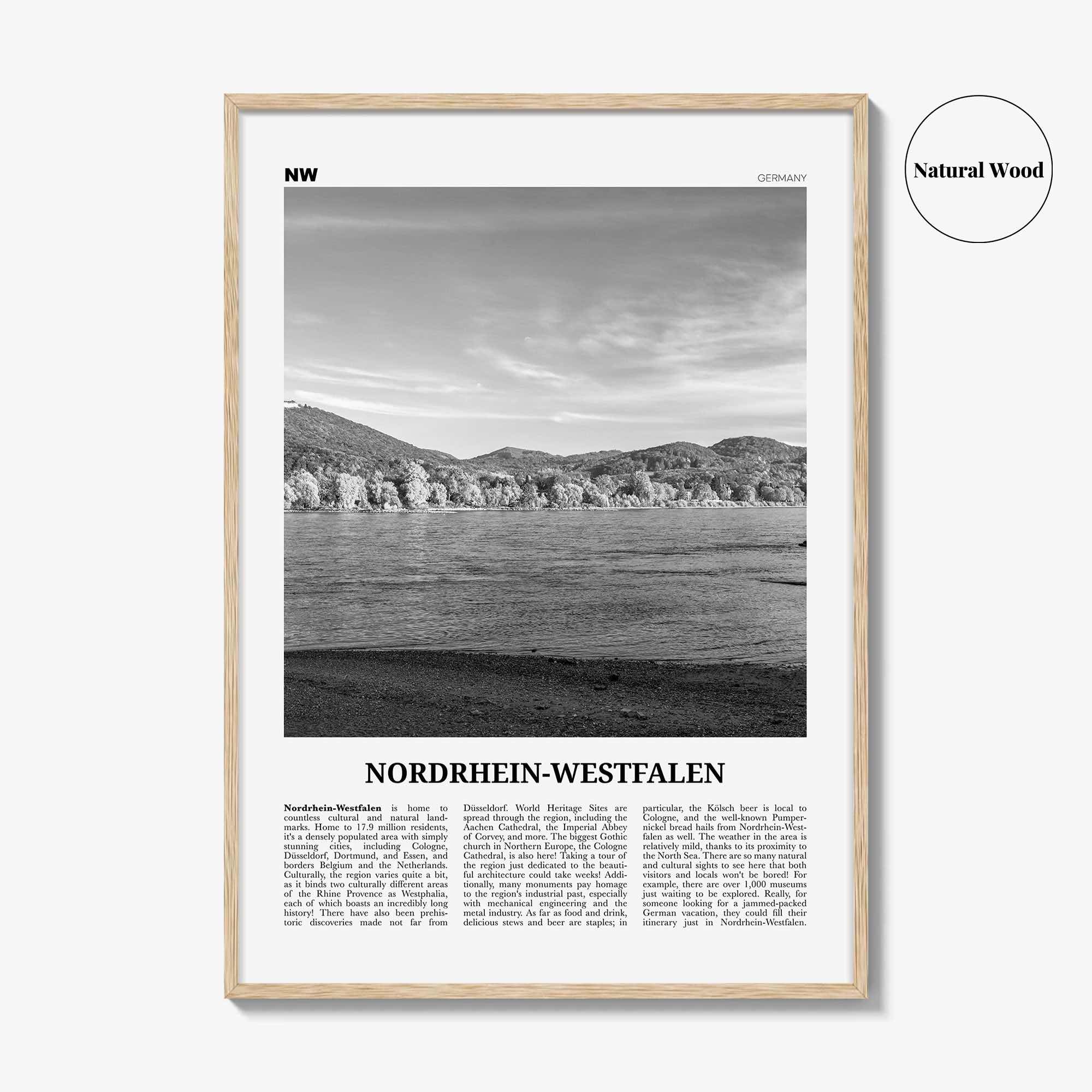 Nordrhein Westfalen Print Black and White, Nordrhein-Westfalen Wall Art, Nordrhein-Westfalen Poster, Nordrhein-Westfalen Photo, Germany