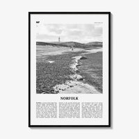 Norfolk Print Black and White England, Norfolk Wall Art, Norfolk Poster, Norfolk Photo, Norfolk Map, England, United Kingdom