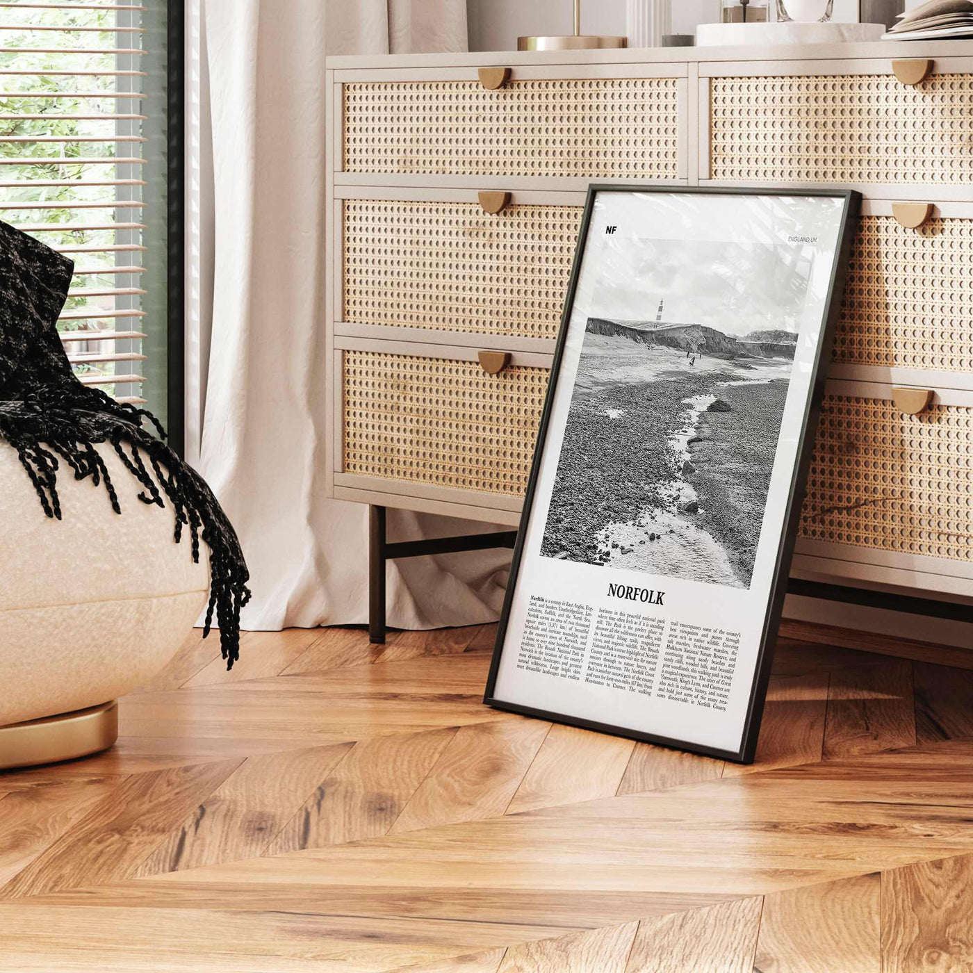 Norfolk Print Black and White England, Norfolk Wall Art, Norfolk Poster, Norfolk Photo, Norfolk Map, England, United Kingdom