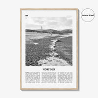 Norfolk Print Black and White England, Norfolk Wall Art, Norfolk Poster, Norfolk Photo, Norfolk Map, England, United Kingdom