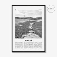 Norfolk Print Black and White England, Norfolk Wall Art, Norfolk Poster, Norfolk Photo, Norfolk Map, England, United Kingdom