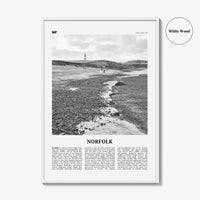Norfolk Print Black and White England, Norfolk Wall Art, Norfolk Poster, Norfolk Photo, Norfolk Map, England, United Kingdom