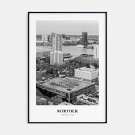 Norfolk, Virginia Portrait B&W Poster