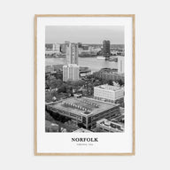 Norfolk, Virginia Portrait B&W Poster